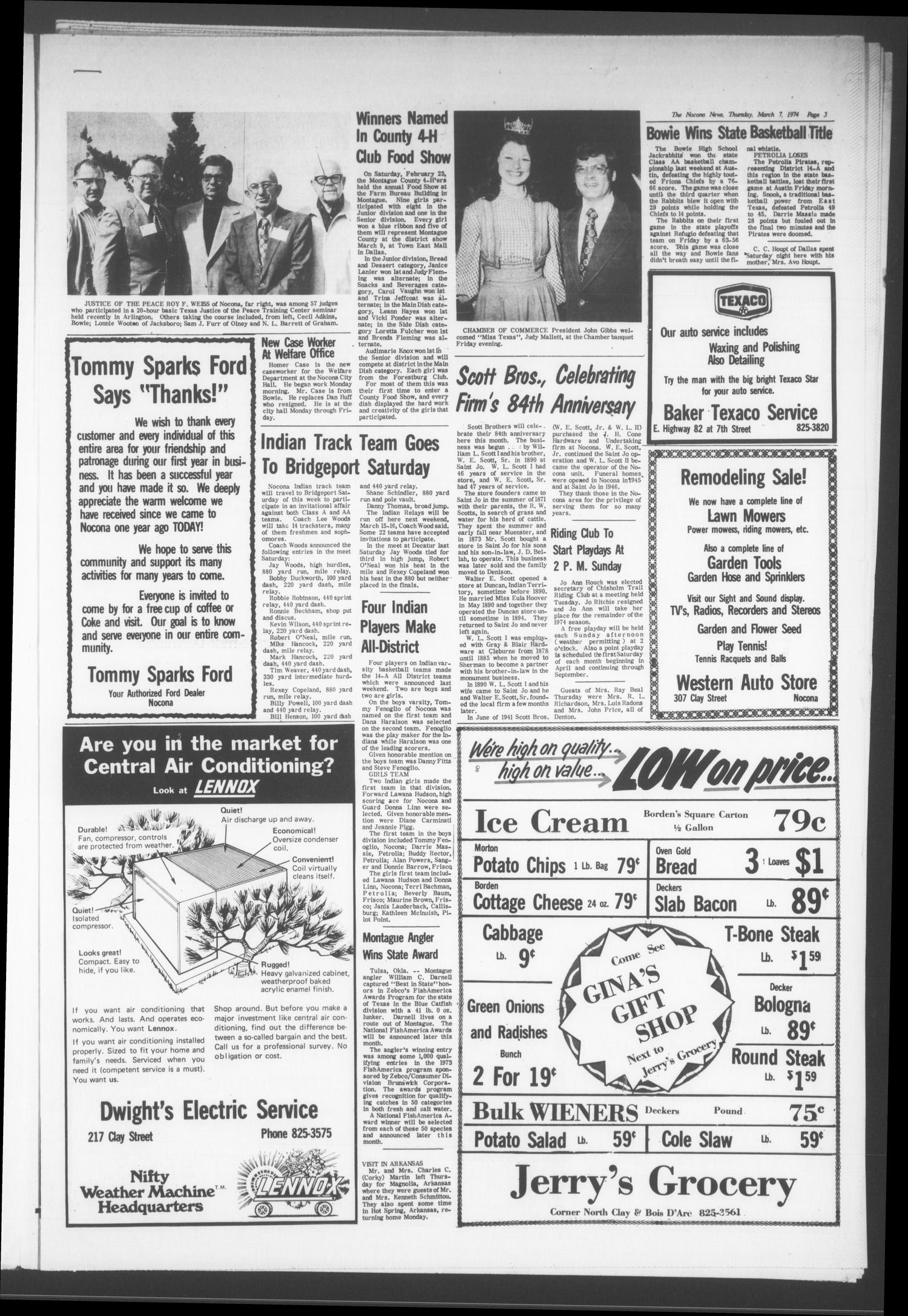 The Nocona News (Nocona, Tex.), Vol. 69, No. 41, Ed. 1 Thursday, March 7, 1974
                                                
                                                    [Sequence #]: 3 of 16
                                                