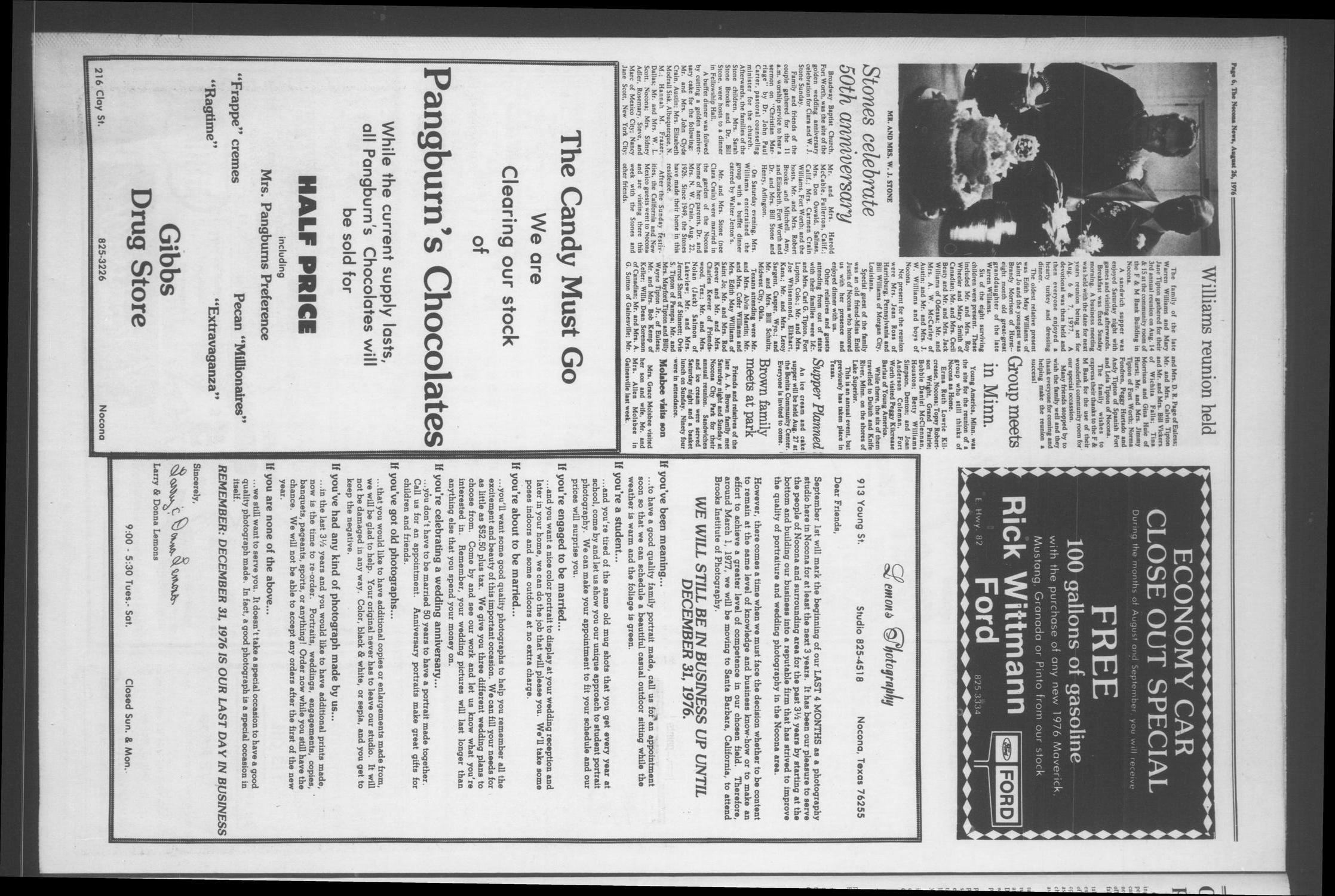 The Nocona News (Nocona, Tex.), Vol. 72, No. 14, Ed. 1 Thursday, August 26, 1976
                                                
                                                    [Sequence #]: 6 of 16
                                                