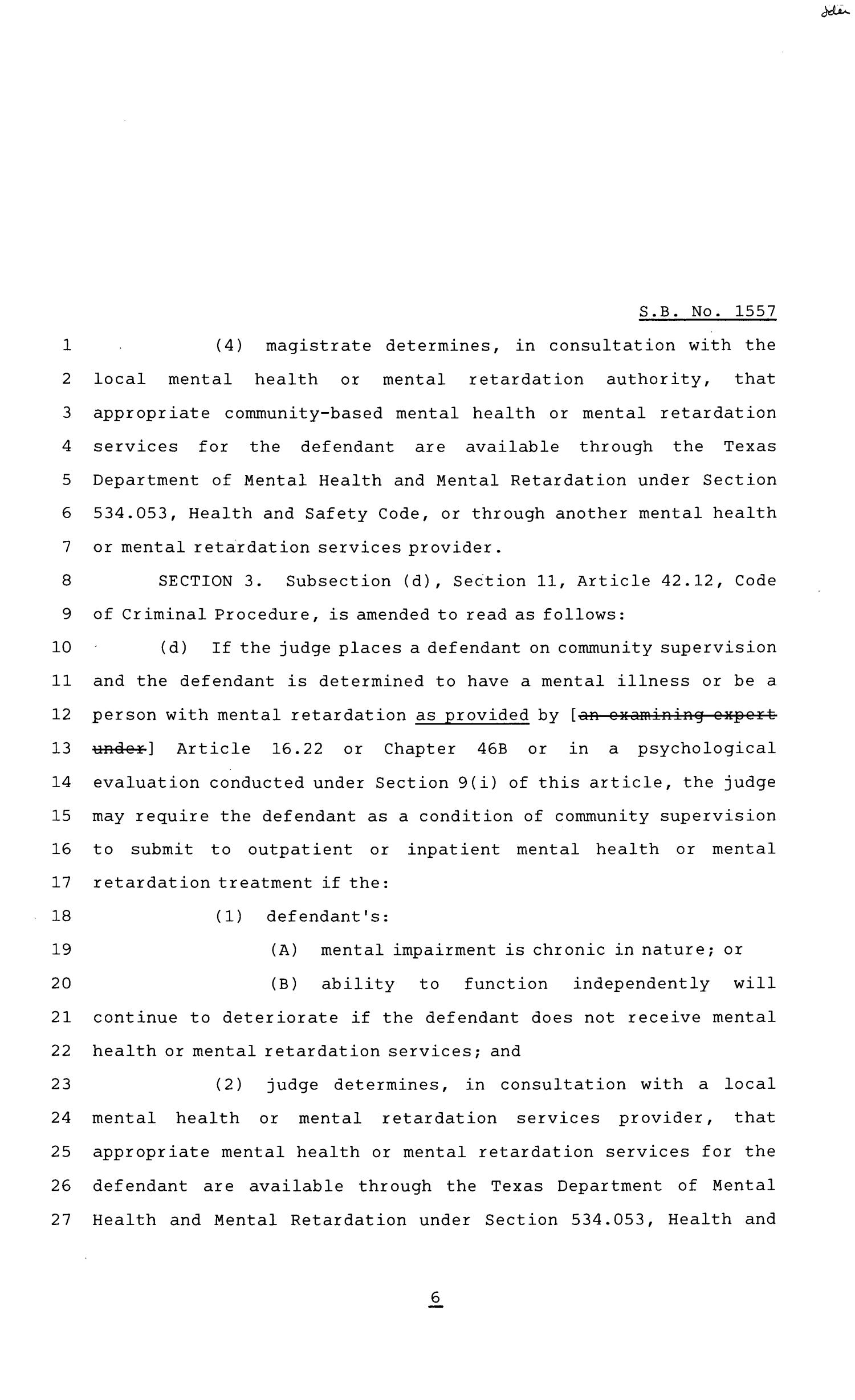 81st Texas Legislature, Senate Bill 1557, Chapter 1228
                                                
                                                    [Sequence #]: 6 of 8
                                                