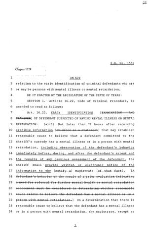 81st Texas Legislature, Senate Bill 1557, Chapter 1228
