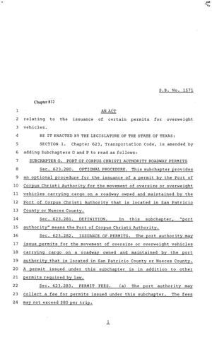 81st Texas Legislature, Senate Bill 1571, Chapter 812