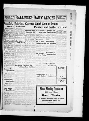Ballinger Daily Ledger (Ballinger, Tex.), Vol. 23, No. 235, Ed. 1 Wednesday, January 9, 1929