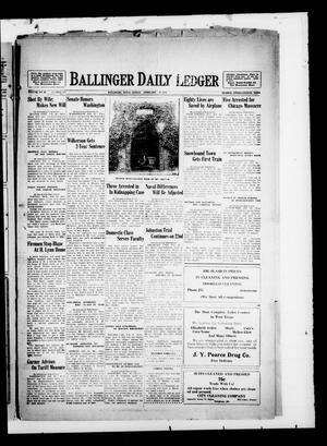 Ballinger Daily Ledger (Ballinger, Tex.), Vol. 23, No. 273, Ed. 1 Friday, February 22, 1929