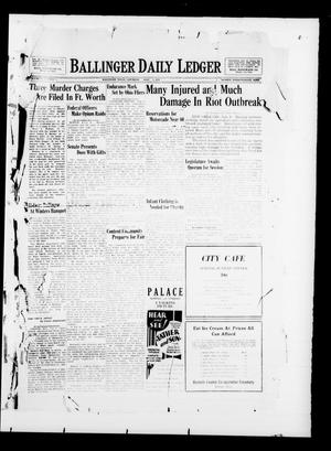 Ballinger Daily Ledger (Ballinger, Tex.), Vol. 24, No. 75, Ed. 1 Saturday, July 6, 1929