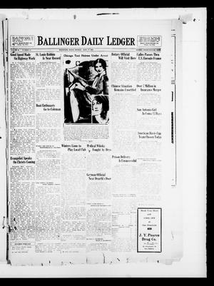 Ballinger Daily Ledger (Ballinger, Tex.), Vol. 24, No. 88, Ed. 1 Monday, July 22, 1929