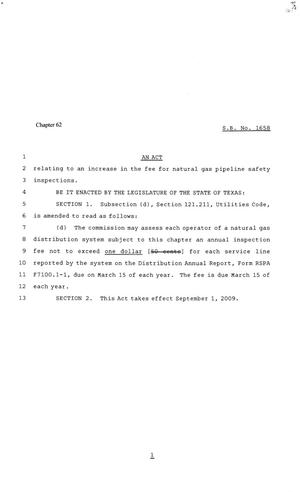 81st Texas Legislature, Senate Bill 1658, Chapter 62