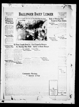 Ballinger Daily Ledger (Ballinger, Tex.), Vol. 24, No. 126, Ed. 1 Wednesday, September 4, 1929