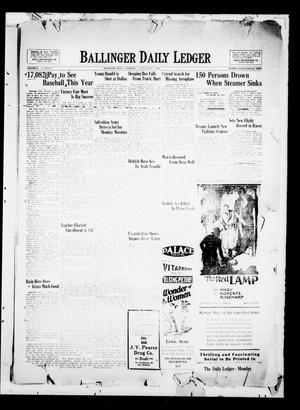 Ballinger Daily Ledger (Ballinger, Tex.), Vol. 24, No. 129, Ed. 1 Saturday, September 7, 1929