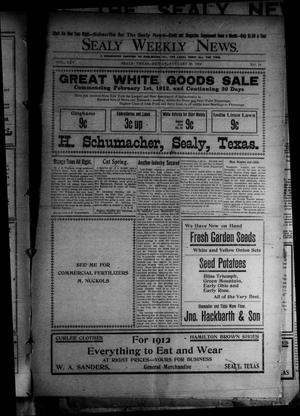 Sealy Weekly News. (Sealy, Tex.), Vol. 25, No. 14, Ed. 1 Friday, January 26, 1912