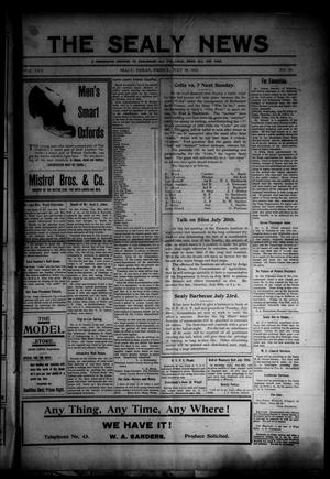 Primary view of object titled 'The Sealy News (Sealy, Tex.), Vol. 25, No. 39, Ed. 1 Friday, July 19, 1912'.