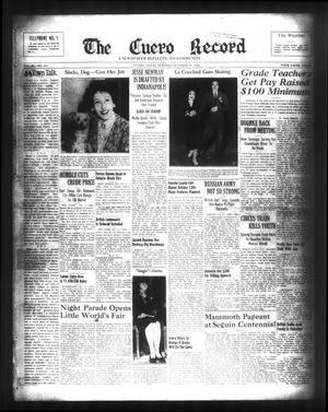 Primary view of object titled 'The Cuero Record (Cuero, Tex.), Vol. 44, No. 241, Ed. 1 Tuesday, October 11, 1938'.