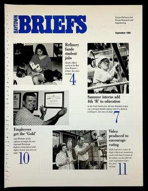 Primary view of object titled 'Baytown Briefs (Baytown, Tex.), Vol. 40, No. 05, Ed. 1 Tuesday, September 1, 1992'.
