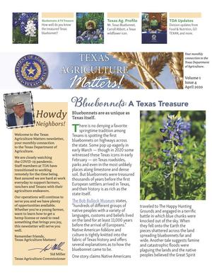 Texas Agriculture Matters, Volume 1, Number 4, April 2020