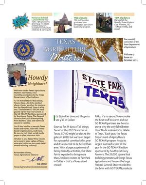 Texas Agriculture Matters, Volume 2, Number 10, October 2021