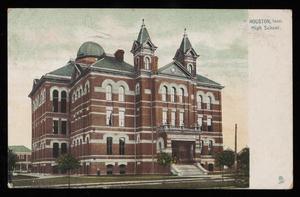 Primary view of object titled '[Postcard of Houston High School]'.