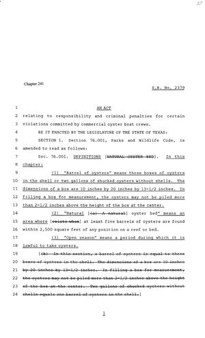 81st Texas Legislature, Senate Bill 2379, Chapter 241