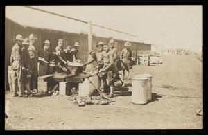 Primary view of object titled '[Postcards of Soldiers at Camp MacArthur]'.