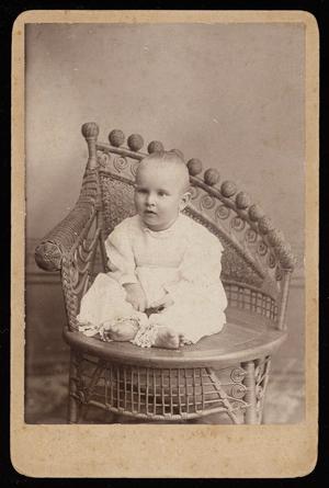 Primary view of object titled '[An Unidentified Infant Sitting for a Portrait]'.