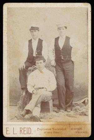 [Three Young Men Posing for a Portrait]