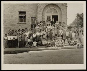 [Group Posing Outside Tabernacle Baptist Church]