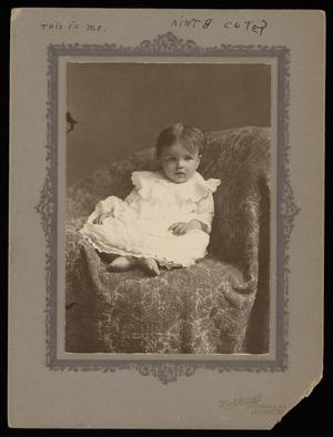 [Portrait of a Child on a Covered Chair]
