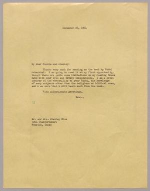 [Letter from I. H. Kempner to Fannie and Stanley Blum, December 28, 1954]