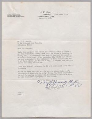[Letter from H. E. Butt Company to I. H. Company, March 25, 1954]