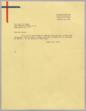 [Letter from I. H. Kempner to Lloyd B. Embry, January 11, 1954]