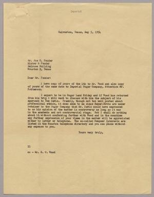 [Letter from I. H. Kempner to Joe G. Fender, May 5, 1954]