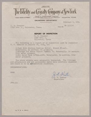 [Letter from J. F. Heeter to I. H. Kempner, February 3, 1954]