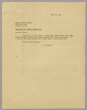 Primary view of object titled '[Letter from I. H. Kempner to Stuart Godwin, Jr., June 19, 1954]'.
