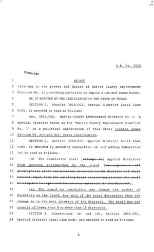 81st Texas Legislature, Senate Bill 2552, Chapter 889