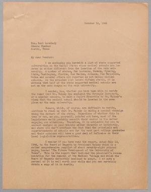 [Letter from Isaac H. Kempner to Karl Lovelady, October 10, 1944]