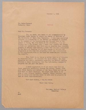 [Letter from Isaac H. Kempner to Ewing Norwood, October 5, 1944]