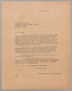[Letter from Isaac H. Kempner to William M. Ryan, October 5, 1944]