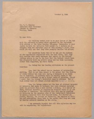 [Letter from I. H. Kempner to W. N. Blanton, October 5, 1944]