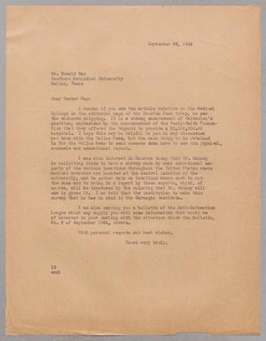 [Letter from I. H. Kempner to Donald Day, September 28, 1944]