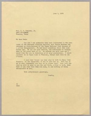 [Letter from Isaac H. Kempner to Mary Josephine Carroll, June 09, 1959]