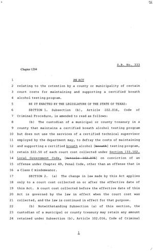81st Texas Legislature, Senate Bill 333, Chapter 1204