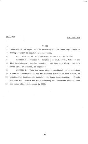 81st Texas Legislature, Senate Bill 334, Chapter 468