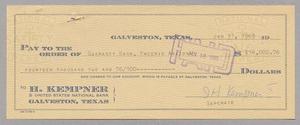 [Check from Isaac Herbert Kempner to Guaranty Bank, January 11, 1963]