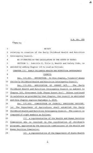 81st Texas Legislature, Senate Bill 395, Chapter 733