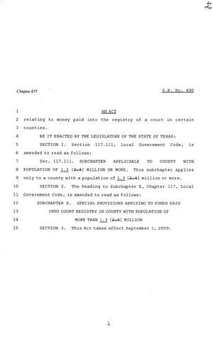 81st Texas Legislature, Senate Bill 490, Chapter 522