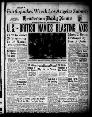 Henderson Daily News (Henderson, Tex.), Vol. 11, No. 206, Ed. 1 Friday, November 14, 1941