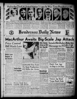 Henderson Daily News (Henderson, Tex.), Vol. 11, No. 272, Ed. 1 Friday, January 30, 1942