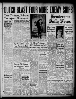 Primary view of object titled 'Henderson Daily News (Henderson, Tex.), Vol. 11, No. 279, Ed. 1 Sunday, February 8, 1942'.