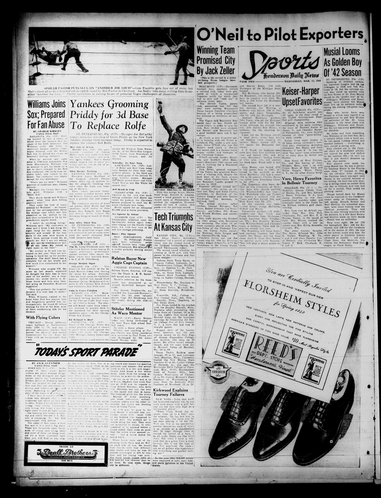 Henderson Daily News (Henderson, Tex.), Vol. 11, No. 306, Ed. 1 Wednesday, March 11, 1942
                                                
                                                    [Sequence #]: 2 of 10
                                                