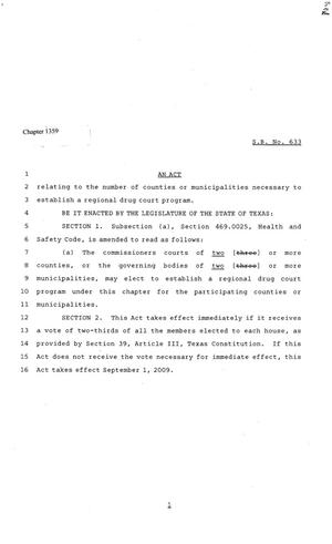 81st Texas Legislature, Senate Bill 633, Chapter 1359