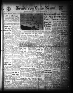 Henderson Daily News (Henderson, Tex.), Vol. 12, No. 70, Ed. 1 Tuesday, June 9, 1942