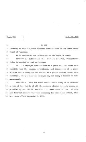 81st Texas Legislature, Senate Bill 650, Chapter 1361